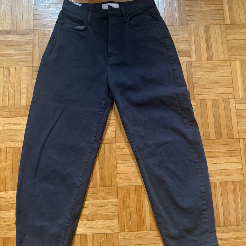 MOTHER  dark Grey Barrel  Denim Jeans